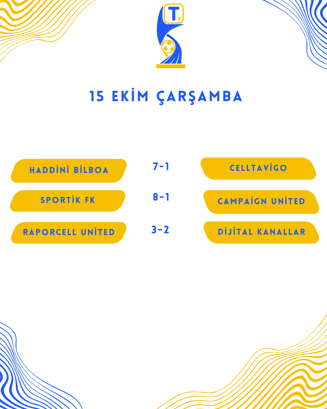 T Life Futbol Turnuvasında Grup Aşamasının Toplu Sonuçları